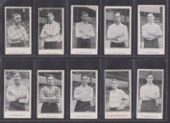 Cigarette cards, Jones Bros, Spurs Footballers, two part-sets, 1911, 'For your Cigarettes' 12/13