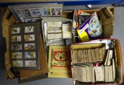Cigarette & Trade cards, a large crate of cards including biscuit tin of tobacco cards, many