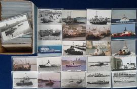 Shipping, Tugs and Supply Vessels, 110 postcard sized images to include Redden, Pendragon, Wal,