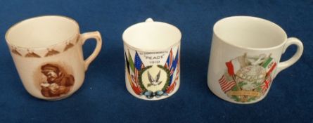 Collectables, WWI, Bruce Bairnsfather, Old Bill Coffee Cup, 3”, A Souvenir of The Great War to base,