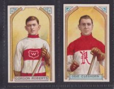 Cigarette cards, Canada, Imperial Tobacco Co Canada, C55 Hockey Players, 2 cards numbers 25 Odie