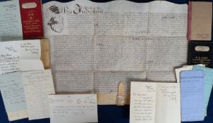Documents, Deeds, Indentures, Buckinghamshire, 73 mixed vellum and paper documents 1673-1956, also 3