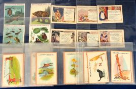 Trade cards, three sets, Epps's Nature Series, 'P' size (6 cards), Red Letter Good Luck Song