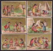 Trade cards, Liebig, Children as Red Indians, Ref S131, English edition (set, 6 cards) (gd)