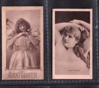 Cigarette cards, Ogden's 2 type cards Actresses Woodburytype Marie Lloyd, Actresses Collotype (anon)