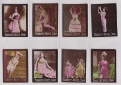 Cigarette cards, Algeria, J Bastos, Actresses, 'M' size, hand coloured photo's, 35 different