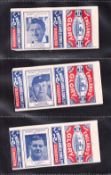 Trade cards, Matchbook labels, S J Moreland England's Glory Matches, County Cricketers uncut labels,