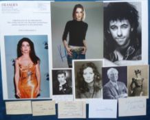 Autographs, Entertainment, a selection of 18 autographs to include Frankie Howerd, Keira Knightly,