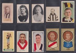 Trade cards, Australia, a mixed selection of 26 Sporting cards, Hoadley's Victorian Footballers, nos