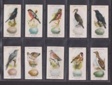 Cigarette cards, Birds, 2 sets Ogden's British Birds & Their Eggs, Gallaher Birds Nests & Eggs
