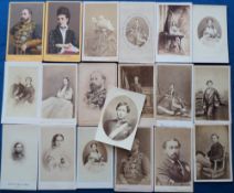 Photographs, Royalty, a collection of 19 cdv's of Edward Prince of Wales and Princess Alexandra.