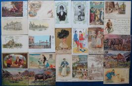 Postcards, Advertising, a collection of approx. 50 foreign product advertising cards to include 1905