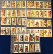 Trade cards, four sets, Express Weekly, The Wild West (3 different sets, No Overprint, Red Overprint