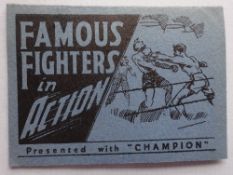 Trade cards, Amalgamated Press (The Champion) - Foldout Booklet - Famous Fighters in Action ( Boxers