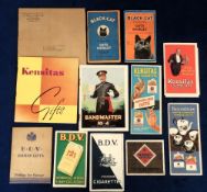 Tobacco advertising, a collection of 11 different gift booklets, from the 1930's onwards inc. Wix,