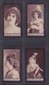 Cigarette cards, Ogden's, Dominoes (Beauty backs), 14 cards all different beauties (1 corner