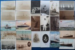 Postcards, Shipping, approx. 80 cards RPs, printed and artist drawn showing a selection of liners,