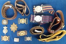 Militaria etc. Belts and Buckles, DRK leather belt with buckle, 1937 pattern German Army buckle on