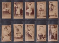 Cigarette cards, USA, Adolph Moonelis, Actresses, a collection of 15 sepia photographic cards, all