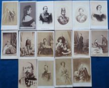 Photographs, Royalty, a mixed royalty cdv selection of 16 photographs, inc. family portraits of