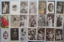 Postcards, Theatre, a collection of approx. 108 Victorian and Edwardian actors and actresses, inc.