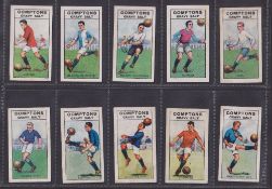 Trade cards, Football, Compton's Gravy Salt, Footballers coloured series D part set 16/22 missing