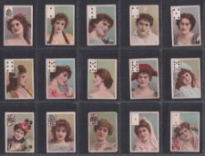 Cigarette cards, Wills, Beauties, Playing Card Inset, 'K' size (set, 52 cards) (some with slight