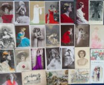 Postcards, a mixed, mainly subject collection of approx. 200 cards (73 modern), inc. comic,