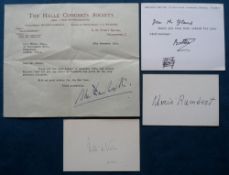 Autographs, Entertainment, 4 autographs to comprise John Barbirolli (1899-1970) conductor and