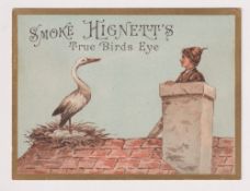 Cigarette card, Hignett's, Story of a Boy Who Robs a Stork's Nest, type card, Ref H742 picture