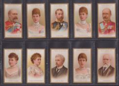 Cigarette cards, Taddy, Royalty Series (set, 25 cards) (vg/ex)