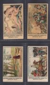Cigarette cards, Egyptian Cigarette Manufacturing Co, Old Masters, four cards, (all with green