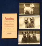 Trade cards, Army & Navy Stores Ltd, Bombay, Champion Series no 1 Scottish Dogs, special folder