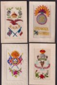 Postcards, Silks, 4 embroidered military silks, with R.N.A.S (Royal Naval Air Service - vertical)
