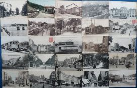 Postcards, Foreign, a French transport collection of approx. 156 cards, with trams in all street