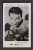 Trade card, Felix Potin, Personalities photographic with white border, type card Boxing, Jack La