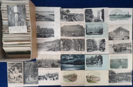 Postcards, an original family postcard and correspondence collection of approx. 480 cards, addressed