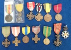 Medals, a selection of 13 French medals to include French National Order of The Legion of Honour