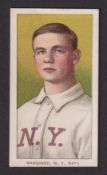 Cigarette card, Wills, (Pirate Cigarettes), Baseball Series, type card, Marquard, N.Y. Nat'l (gd) (