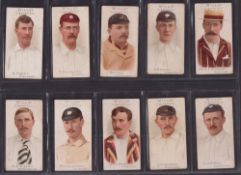 Cigarette cards, Wills Cricketers 1901 (mix of with and without vignette versions) (set 50 cards).