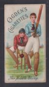 Cigarette card, Ogden's, Cricket & Football Women (Gold Medal) type card, 'Her Middle Stump' (some
