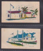 Trade cards, Poppleton's, Wembley Exhibition series, 2 cards, West Indies, Malaya (near gd)