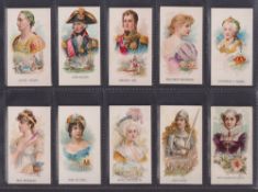 Cigarette cards, USA, Kinney, Leaders (part set 14/25) Caesar, Nelson, Ney, Anderson, Catherine