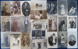 Postcards, Portraits, approx. 240 cards showing portraits of outings, country folk, school children,