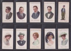 Cigarette cards, F J Smith Cinema Stars (multi backed), (set 25 cards) including 2 x Charlie Chaplin