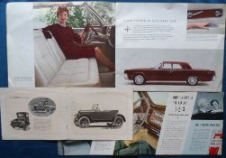 Transportation, Motoring Brochures, 6 brochures to comprise Essex Motor Cars circa 1920, Nash 1939
