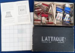 Vintage Game, 'L'Attaque' by H.P. Gibson & Sons, early boxed military board with card mounted