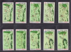 Cigarette cards, Churchman's, Can You Beat Bogey at St Andrews? (set, 55 cards inc. Joker) (vg)