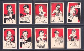 Trade cards, Boxing , D Cummings, Famous Prize Fighters Swop cards, includes Joe Louis, Sugar Ray