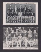 Trade cards, Cricket, two b/w printed postcard size cards, Rowntree's, 'The Champions - Yorkshire